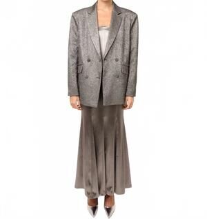 NEW AMYLYNN ezra glitter blazer in silver